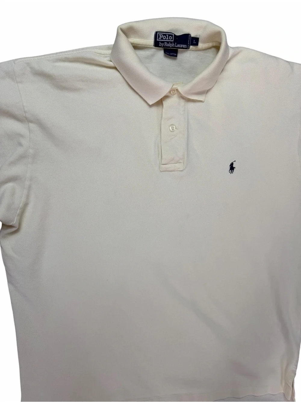 Polo by Ralph Lauren Classic Fit Cream Short-Sleeve Polo